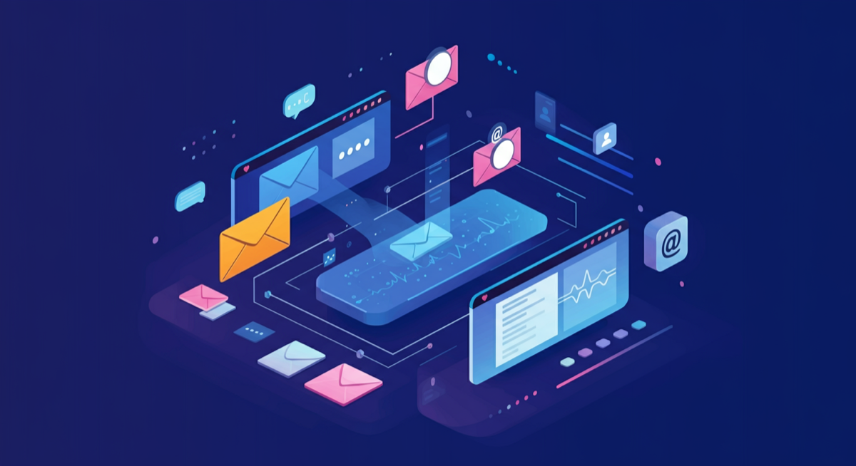 AI email agent sorting and managing business communications through an intelligent classification system