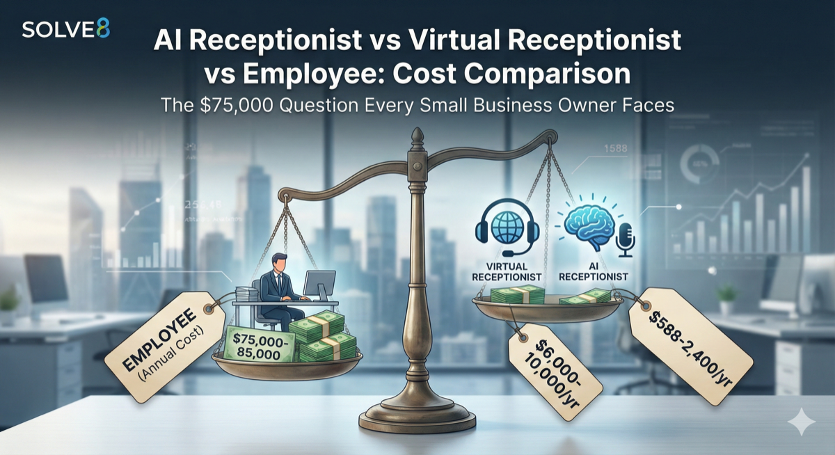Ai Receptionist Vs Virtual Receptionist Vs Employee Cost Comparison