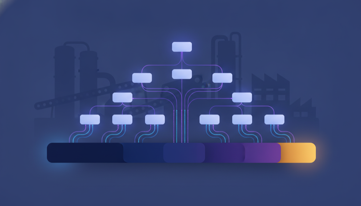 Delay and downtime accounting across a plant equipment hierarchy