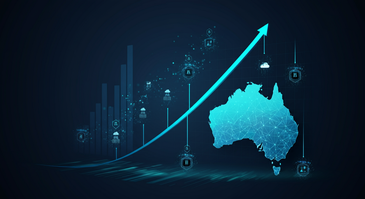 State of AI in Australian SMBs 2026 - data visualisation showing AI adoption growth across Australia